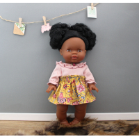 2-delig setje roze / geel